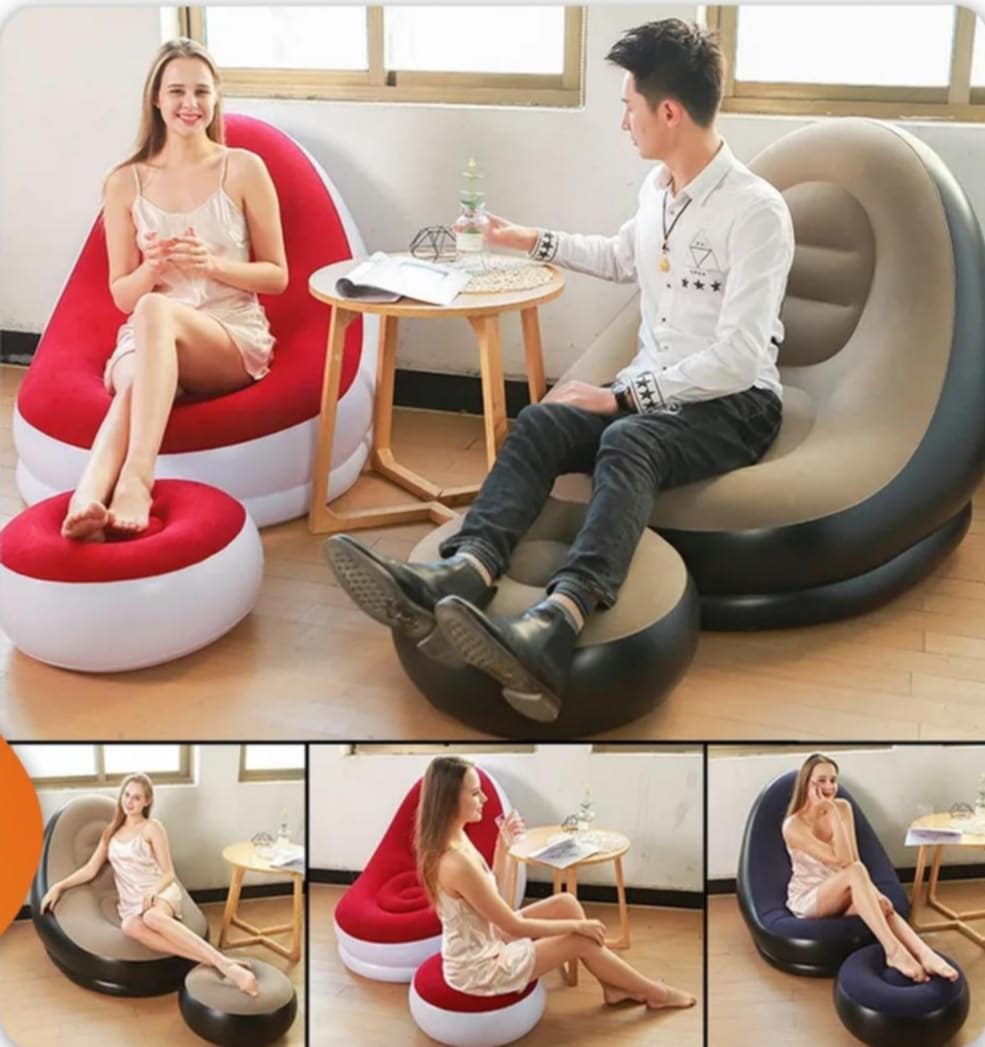 SILLON INFABLE CON REPOSA PIES