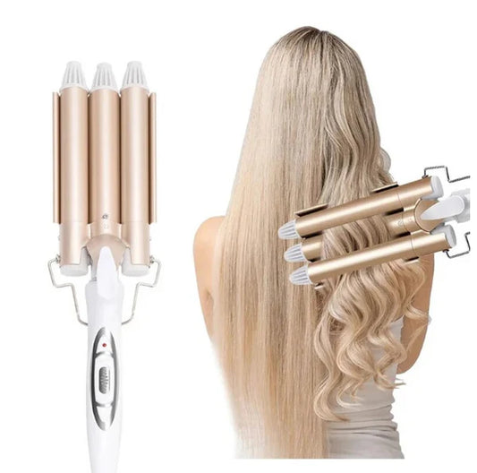 RIZADOR PARA EL CABELLO CON 3 CILINDROS