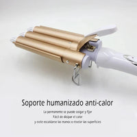 RIZADOR PARA EL CABELLO CON 3 CILINDROS
