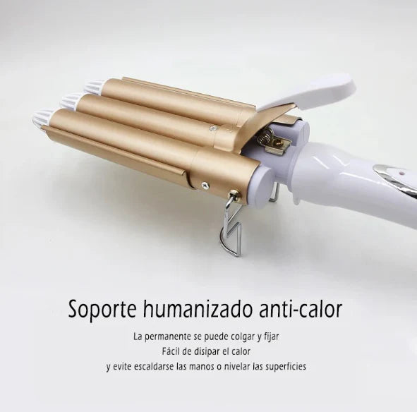 RIZADOR PARA EL CABELLO CON 3 CILINDROS