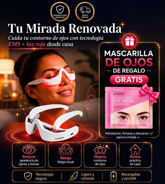 LUMAEYES- MASAJEADOR DE PARPADOS+MASCARILLA DE REGALO🎁