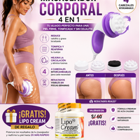 BODYFLOW:MASAJEADOR BODY REDUCTOR+ LIPOCREAM GRATIS✅