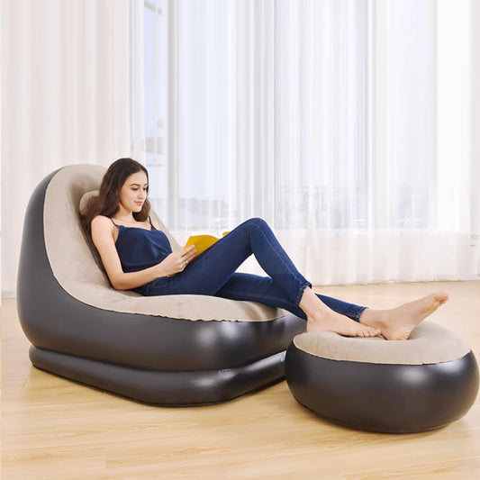 SILLON INFABLE CON REPOSA PIES