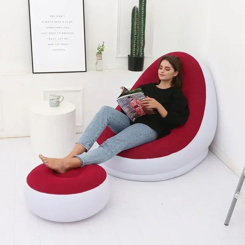 SILLON INFABLE CON REPOSA PIES