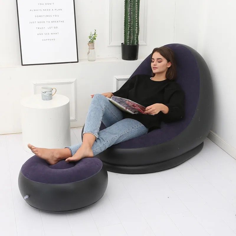 SILLON INFABLE CON REPOSA PIES