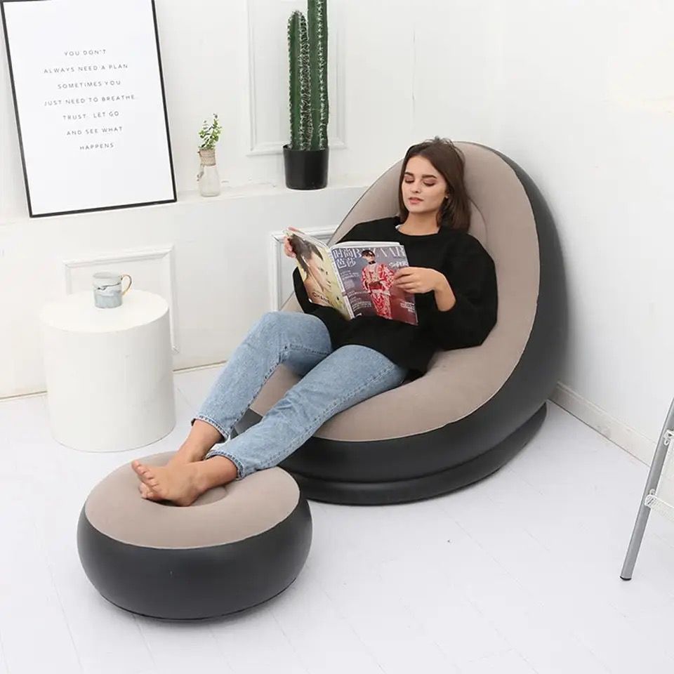 SILLON INFABLE CON REPOSA PIES