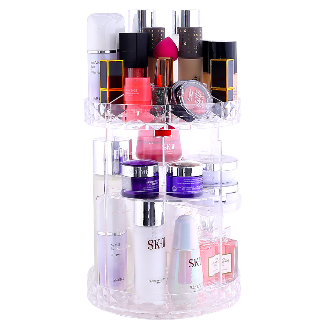 ORGANIZADOR DE MAQUILLAJE GIRATORIO 360°(DISEÑO DIAMANTE)™